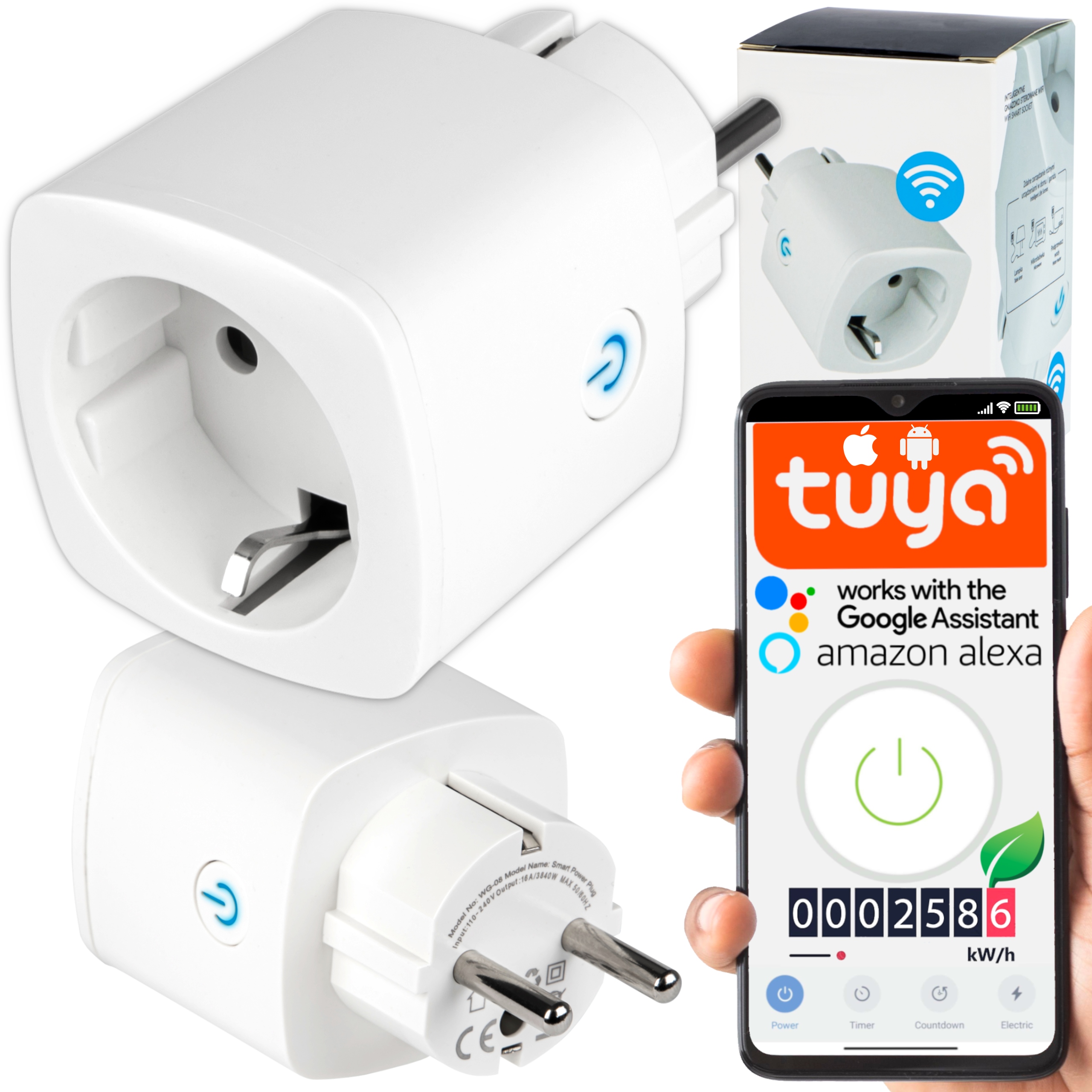 

Programator Czasowy Watomierz Smart Wifi Tuya Plug