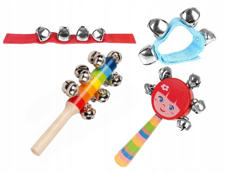 DREWNIANE INSTRUMENTY DLA DZIECI CYMBAŁKI + torba DUŻY ZESTAW INSTRUMENTÓW Marka Preston