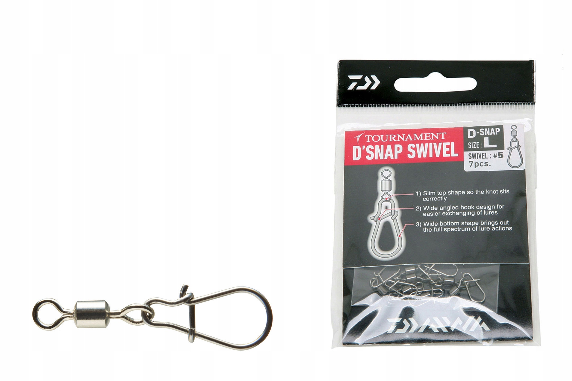 Agrafki Z Krętlikiem Daiwa Tournament W4/7szt