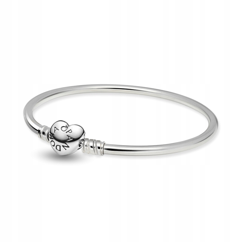 Náramek Pandora Bangle Zapínání srdce 596268 19 cm