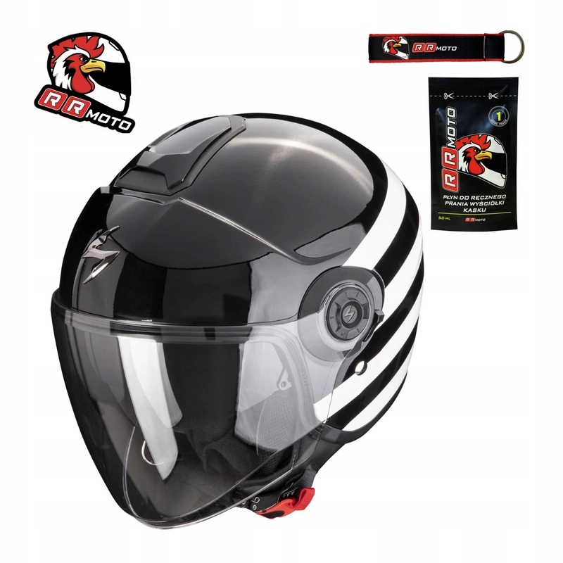 Motocyklová prilba Scorpion Exo-city II Bee Black/white čierna biela Darčeky