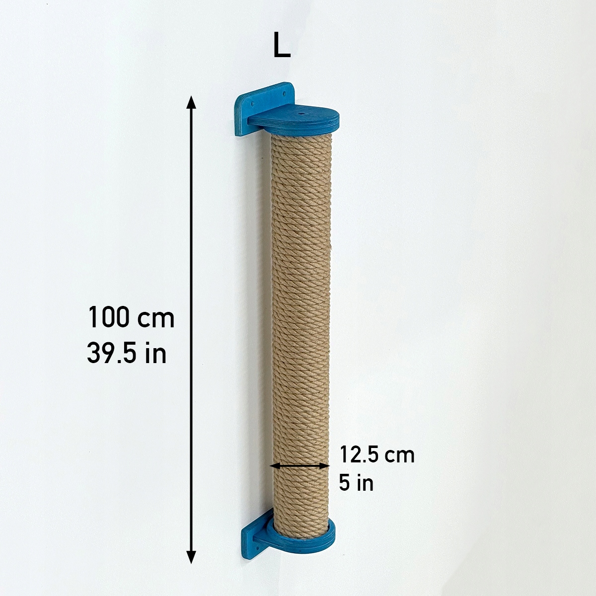 Levně Vertikální škrabadlo extra velké, silná šňůra velikost L 100 cm šrouby Modrá
