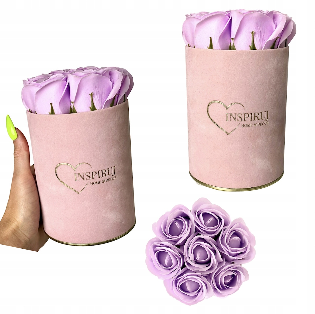 

Flowerbox róże mydlane kwiaty bukiet w pudełku