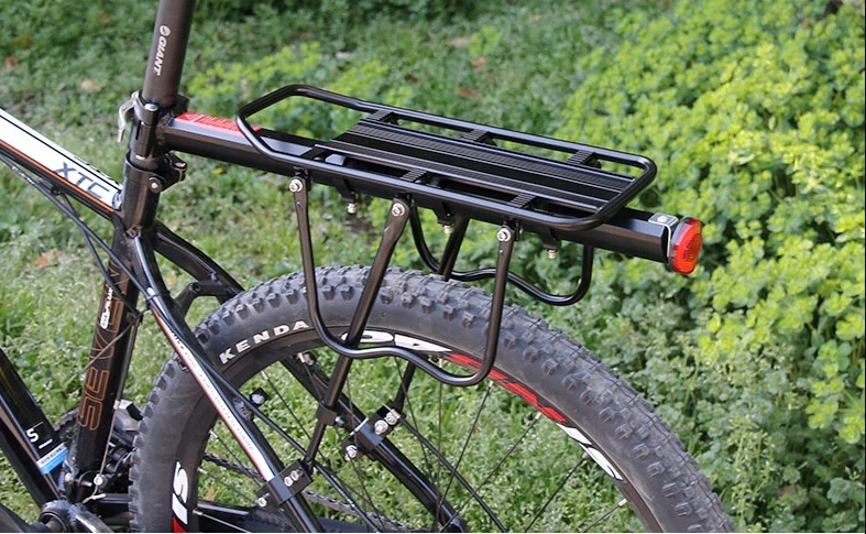 BAGAŻNIK ROWEROWY ALUMINIUM MOCNY TYLNY UNIWERSALNY 50KG NA ROWER Długość 55 cm