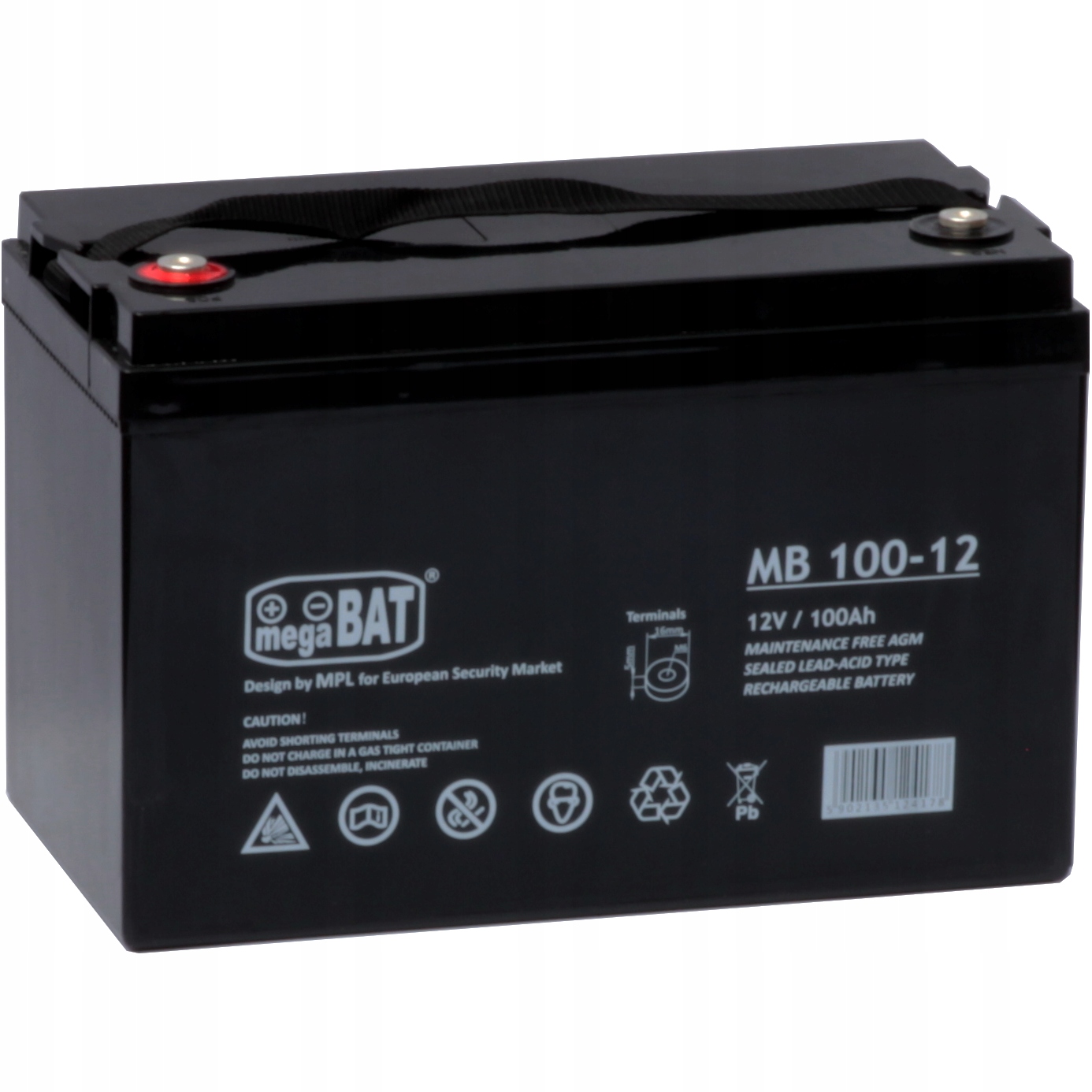 Baterie olověná 12V 100Ah Vrla Mb 100-12 (326/172/242mm) M6