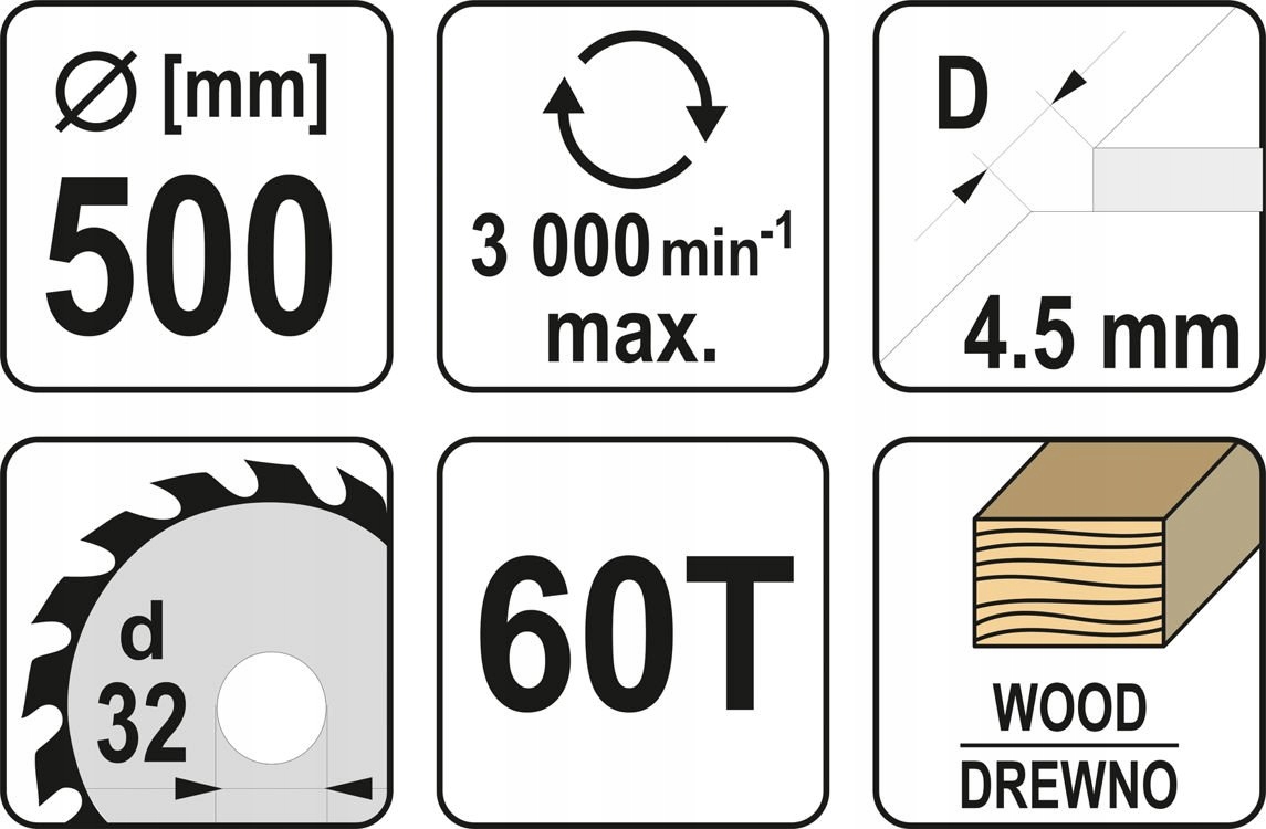 ДЕРЕВЯННЫЙ ДИСК БЕЗ WIDII YT-60871 YATO