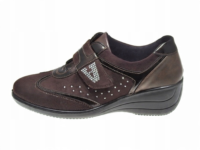 

Półbuty damskie na rzepy JS7315-3 Brown r.38