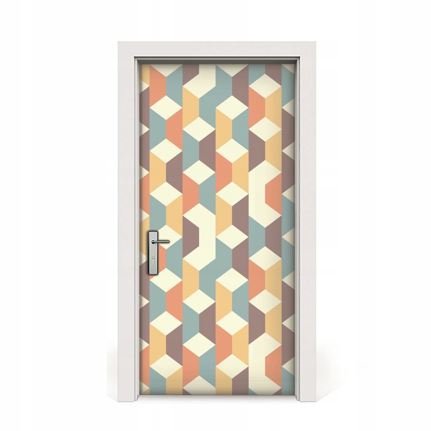 

Naklejka na drzwi okleina Retro wzór 3D 95x205