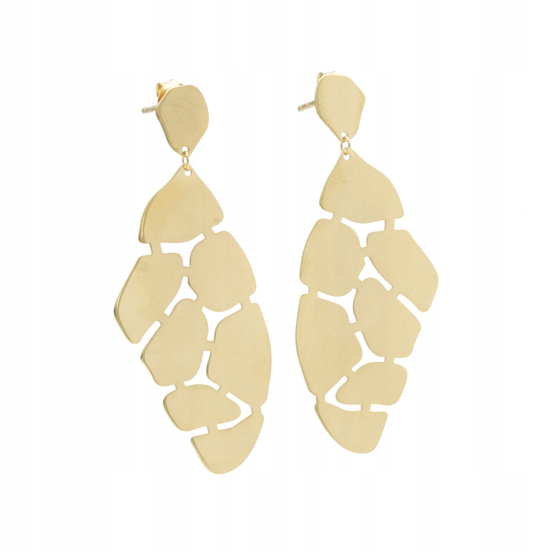 Efektní náušnice z pozlaceného stříbro