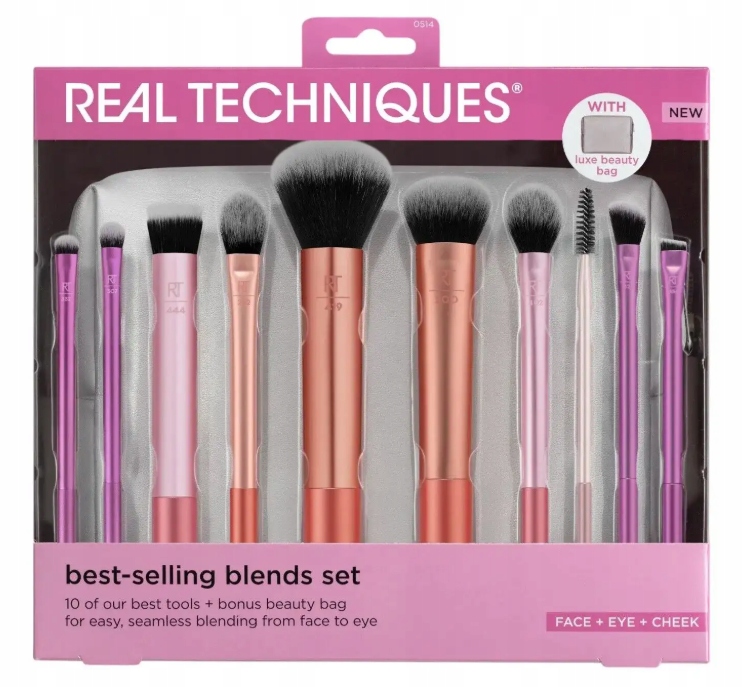 Real Techiques 0514 Best-Selling Blends Set Zestaw pędzli do makijażu 10szt