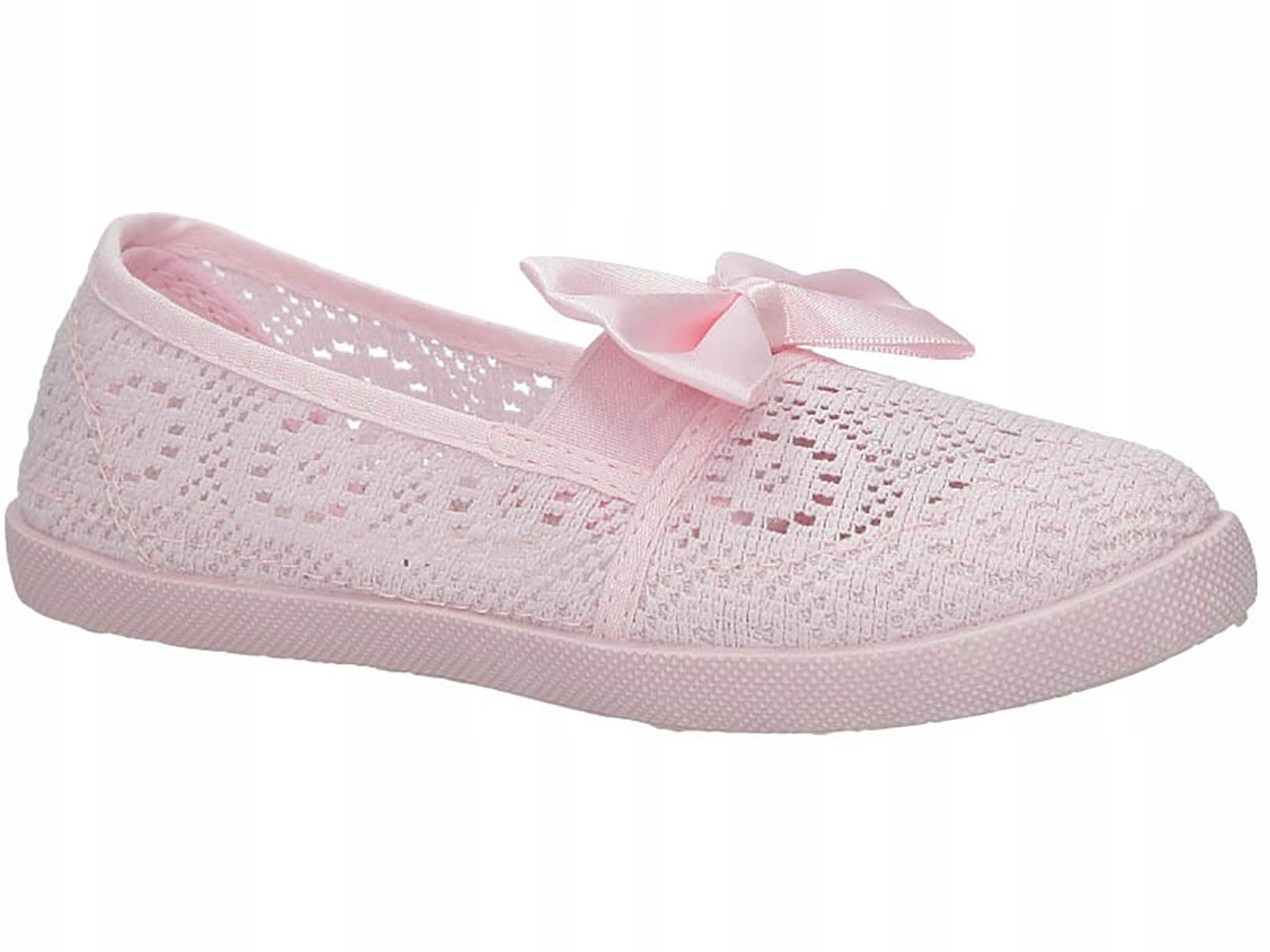 

Baleriny Slip On Dziewczęce Ażurowe Kokarda r 24