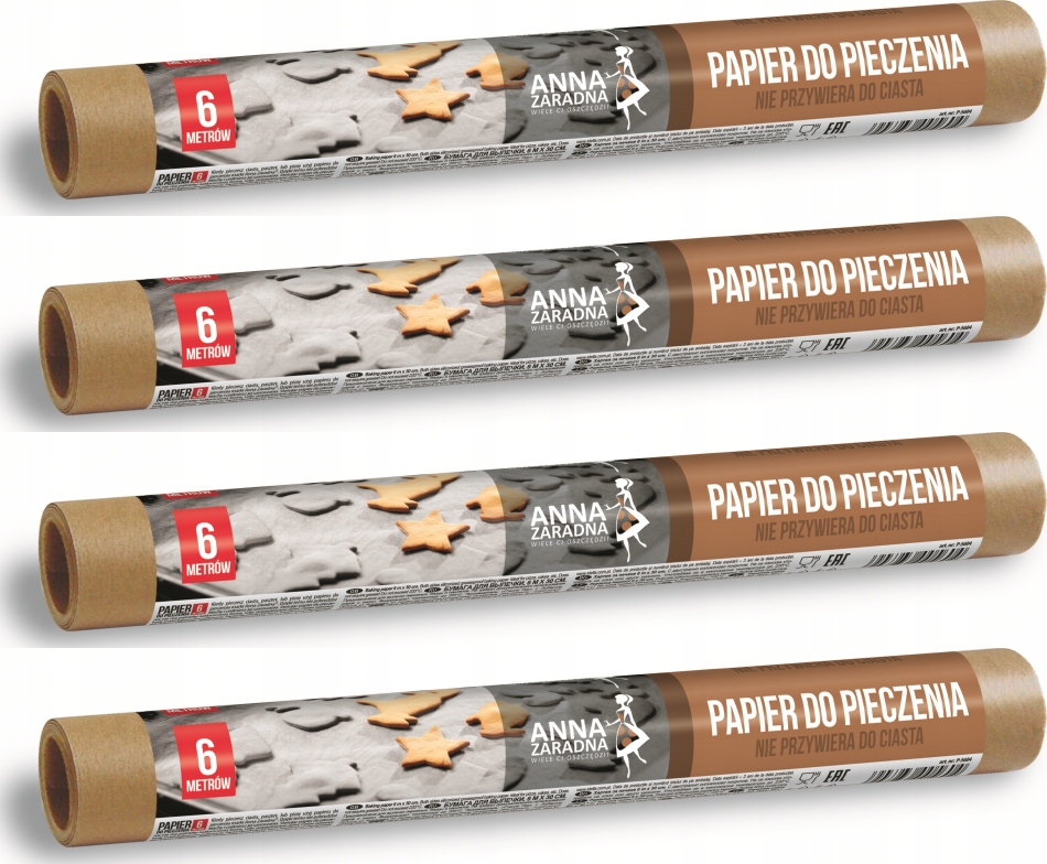 Papier do pieczenia Anna Zaradna 600 cm x 30 cm brązowy x4