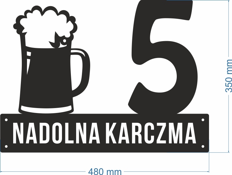 Číslo Na Dom 80 cm Tabuľa Adresa Ocel 2 mm Grafika 120