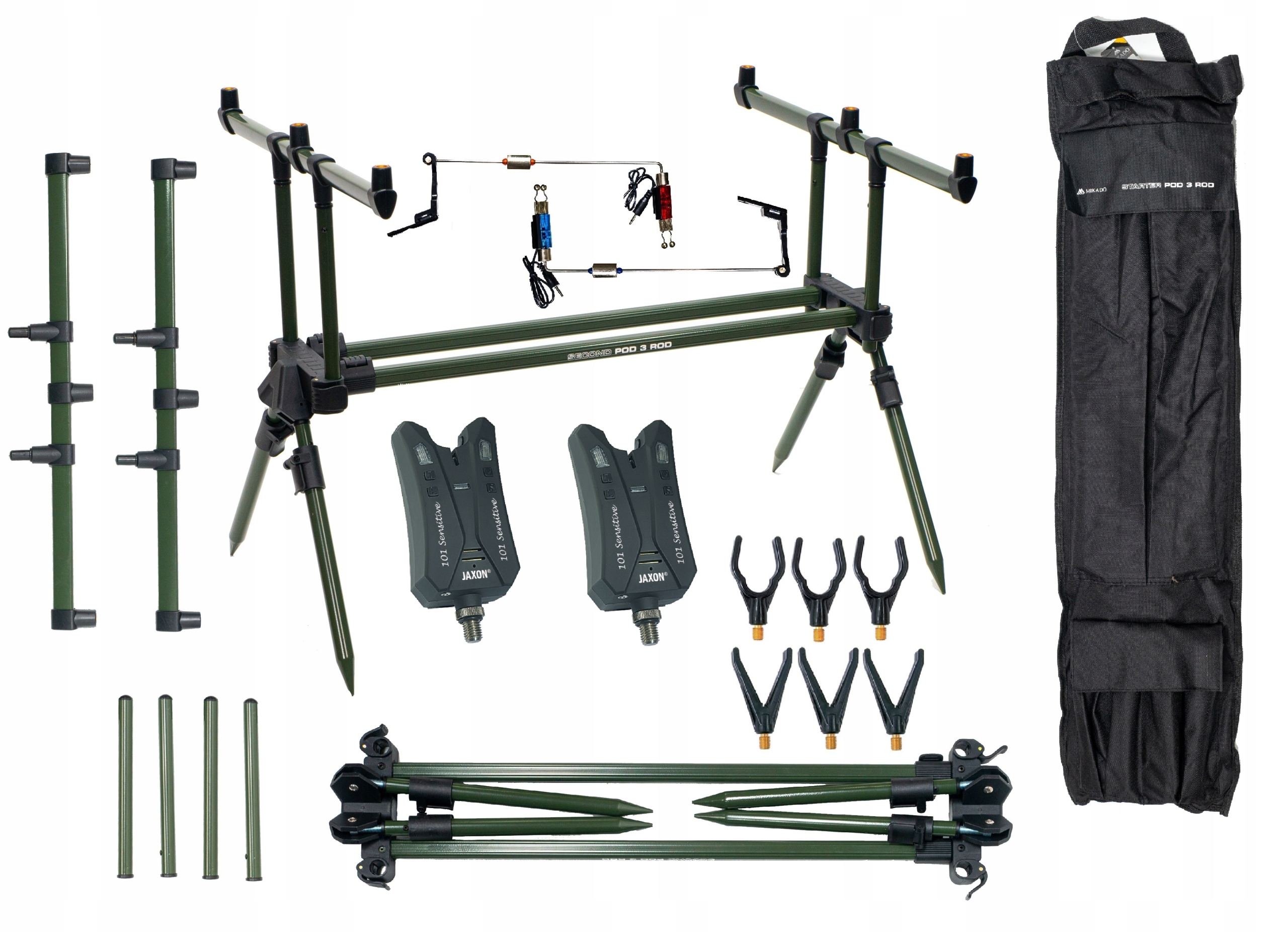 Zestaw Karpiowy Rod Pod 2x Sygnalizator 2x Swinger