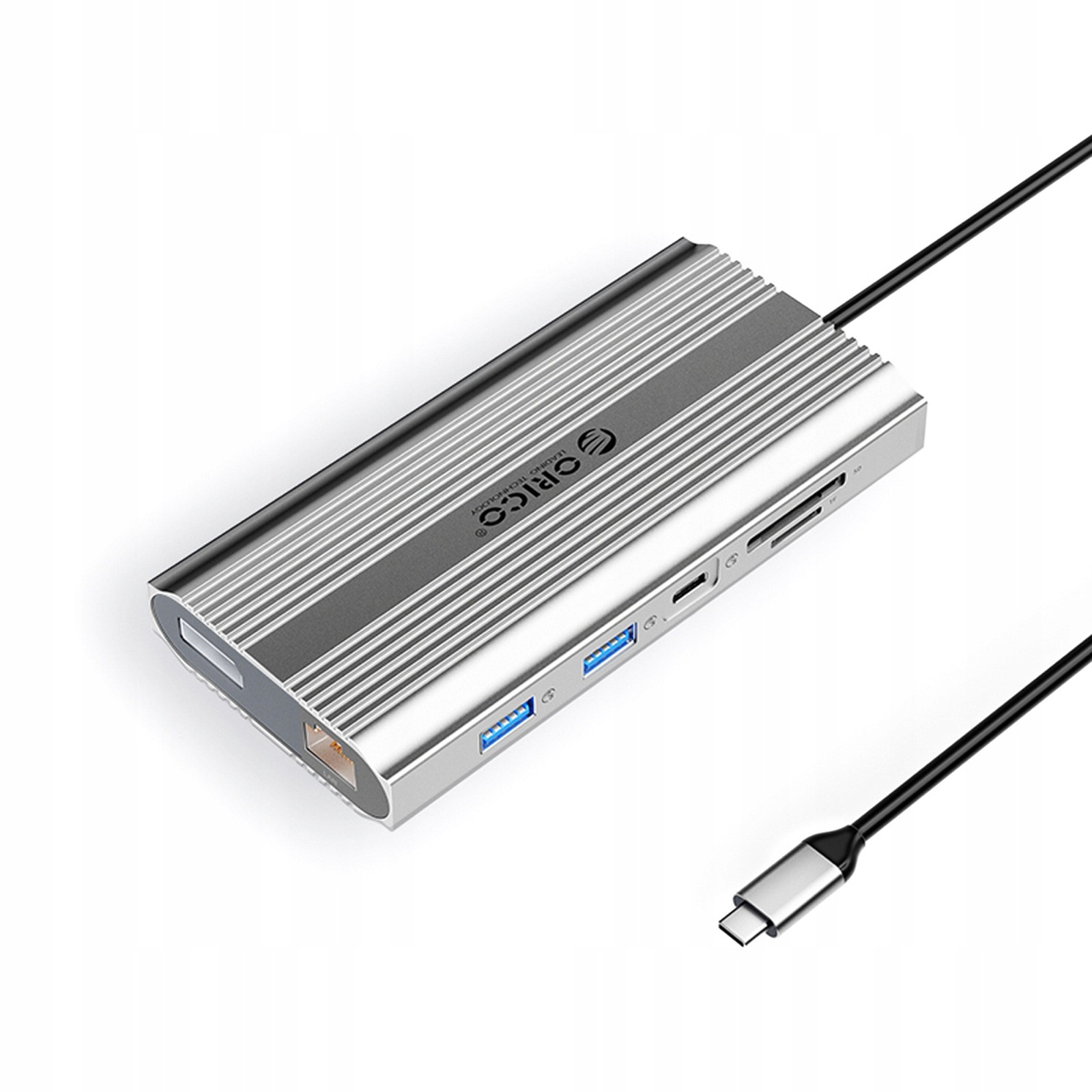 Hub stacja 12w1 Usb-c Usb-a Usb-c Hdmi DisplayPort RJ45 Sd Pd 100W 4K 100