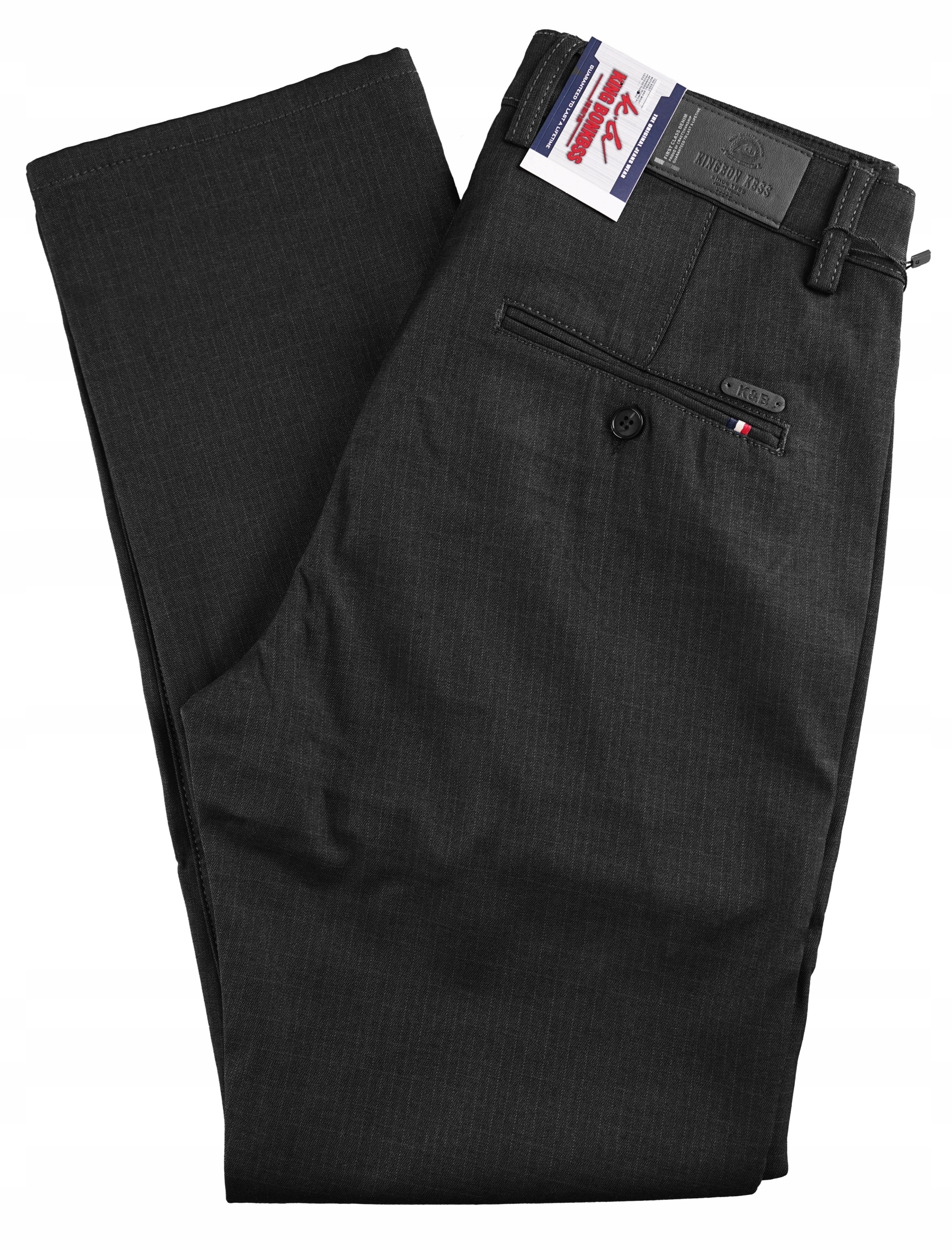 Spodnie męskie czarne wizytowe chinosy casual W35 L32 pas 92-94