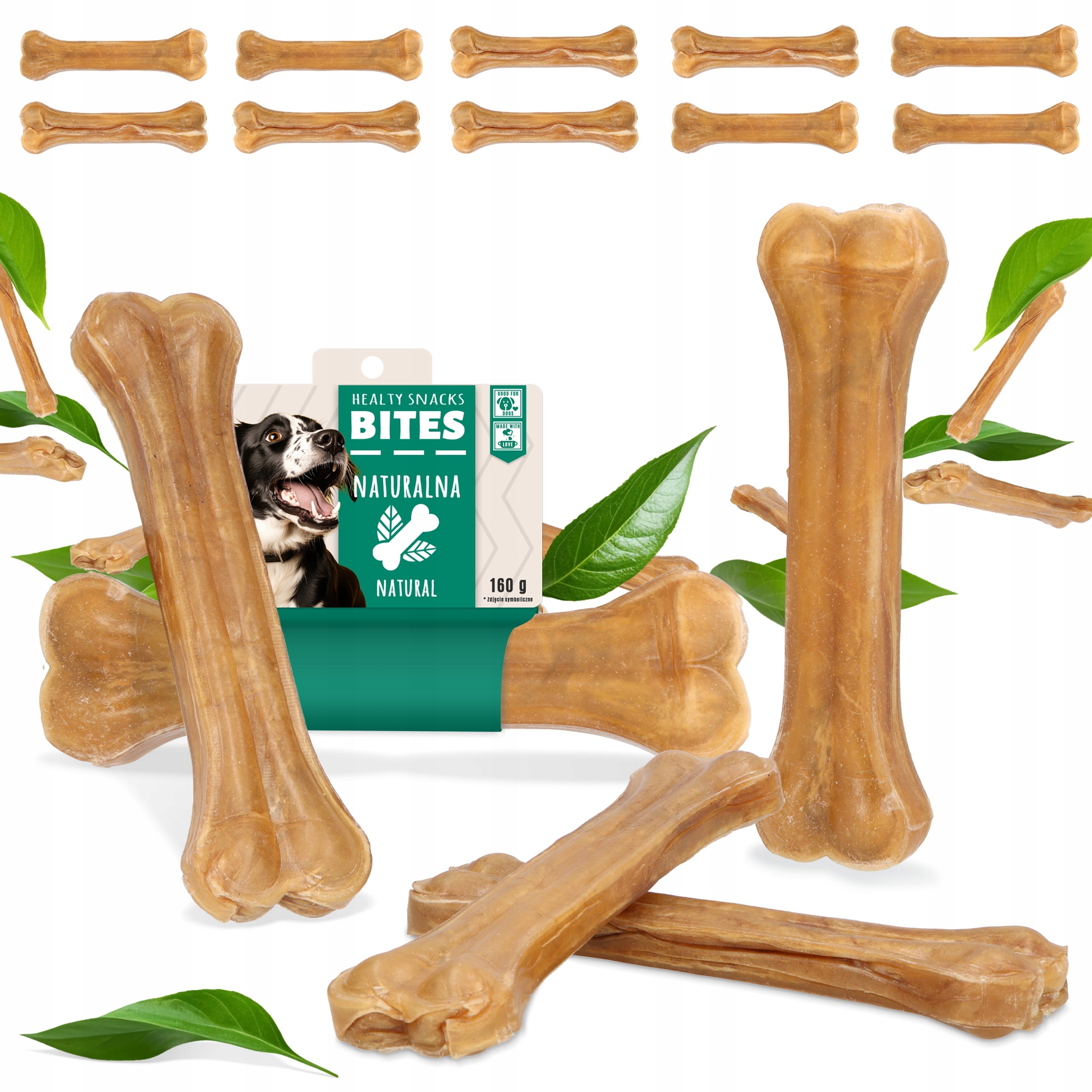 Levně 10 x Kost Psa Lisovaná Přírodní 20 cm Kousátko Pochoutky Hovězí Xq