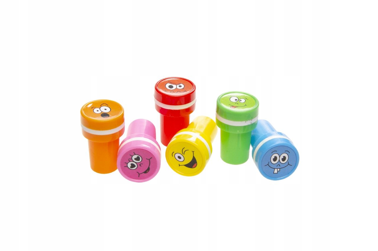 Plastikowe stemple wesołe buźki emotikony