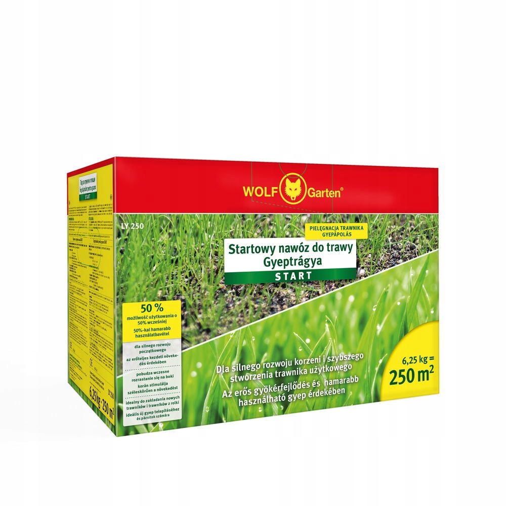 Nawóz startowy do trawy Wolf-garten Ly 200 6,25kg 200m2 3834860