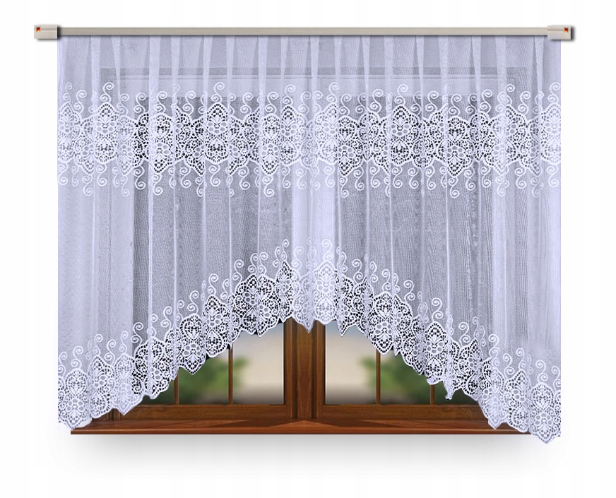 FIRANKA GOTOWA ŻAKARDOWA 18495 160X300 CELINA ODPASOWANA ŁUK