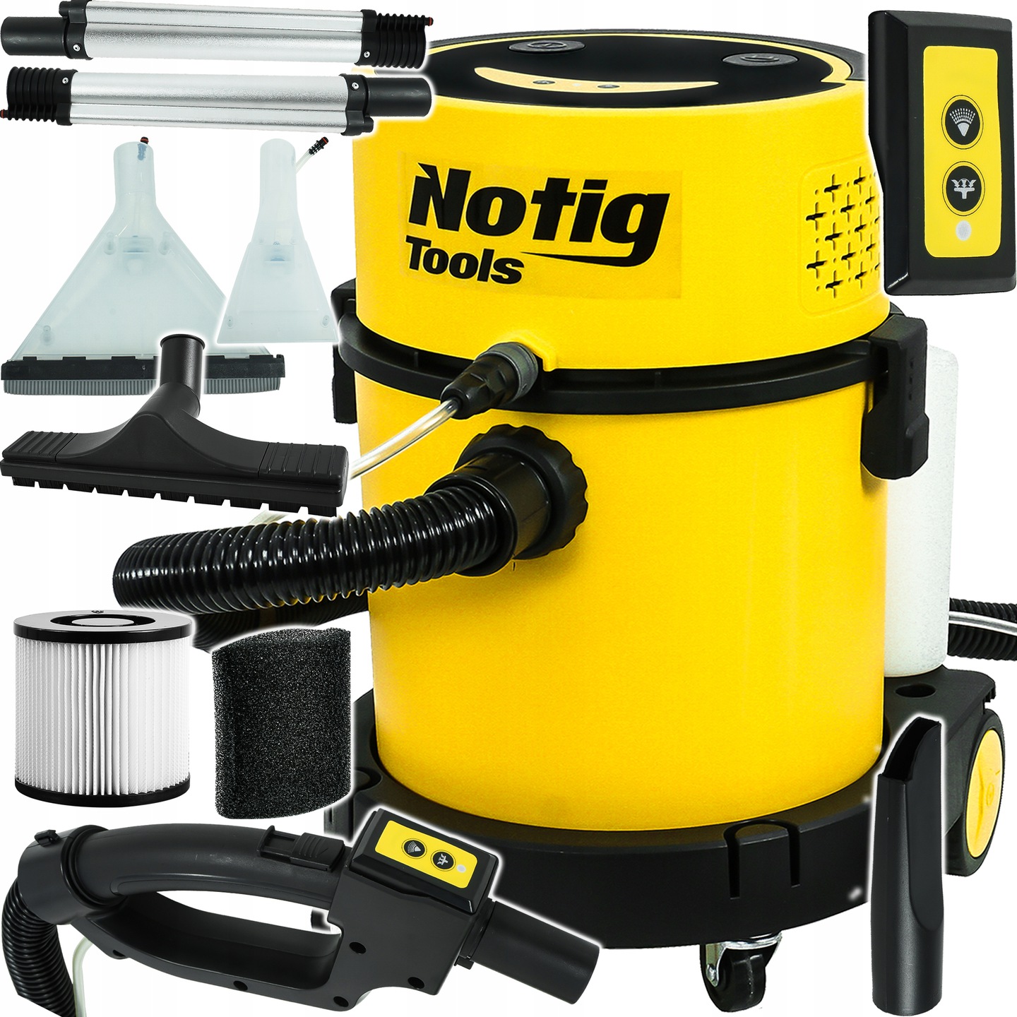 ODKURZACZ PIORĄCY DO PRANIA TAPICERKI DYWANÓW SSAWKAI 2000W PILOT