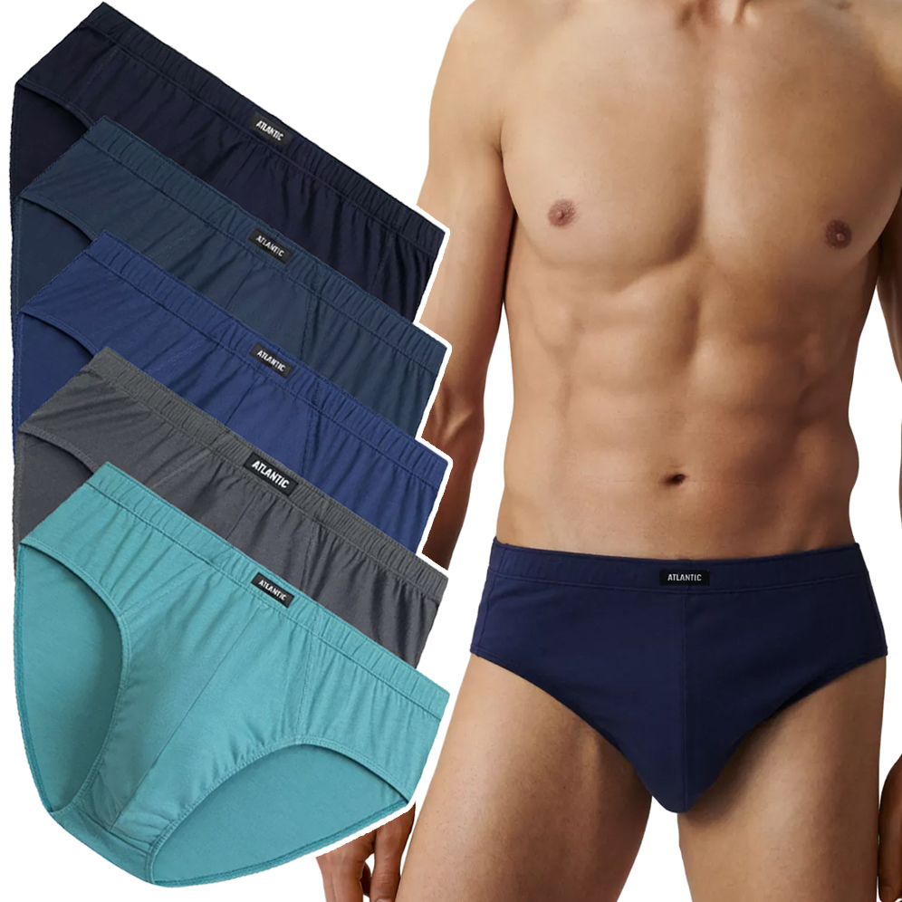 Pánské slipy Atlantic 5SMP-003 klasické bavlněné 5-PAK M