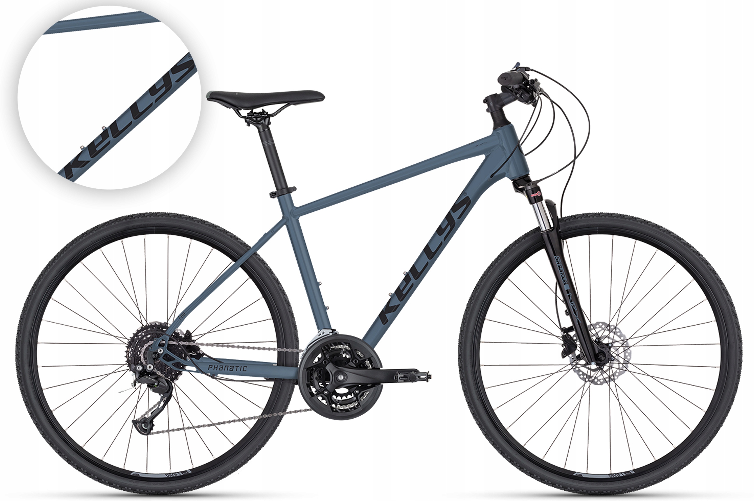 Rower 28" crossowy Kellys Phanatic 20 rama L 21" Steel (metal szary) R26