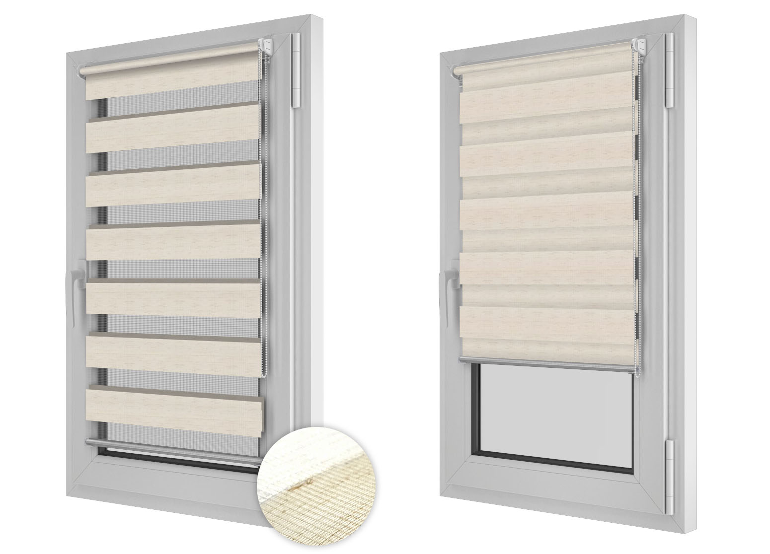 

Roleta Żaluzja Materiałowa Dzień Noc 127x150 cream