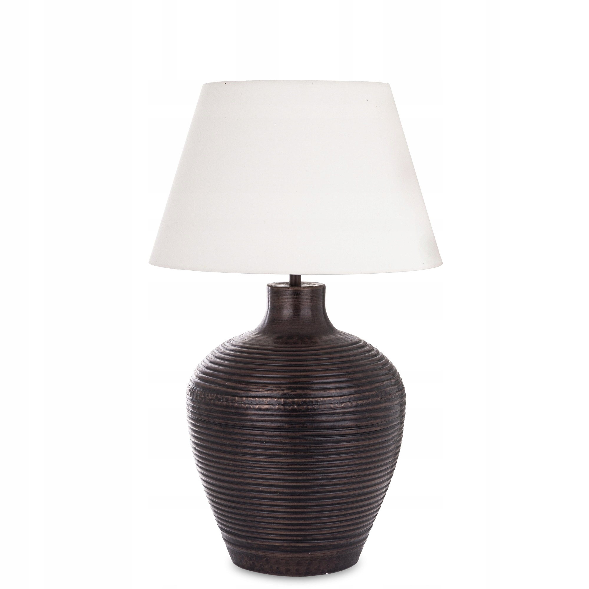 Hnedá vysoká kovová nočná lampa retro stolová lampa loft s tienidlom