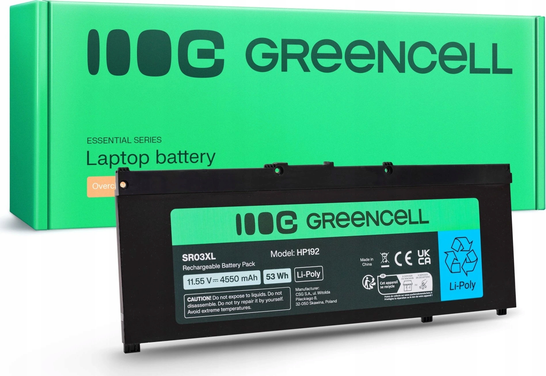 Green Cell Batéria SR03XL pre Hp Pavilion Gaming 15, Omen 15, Envy x360