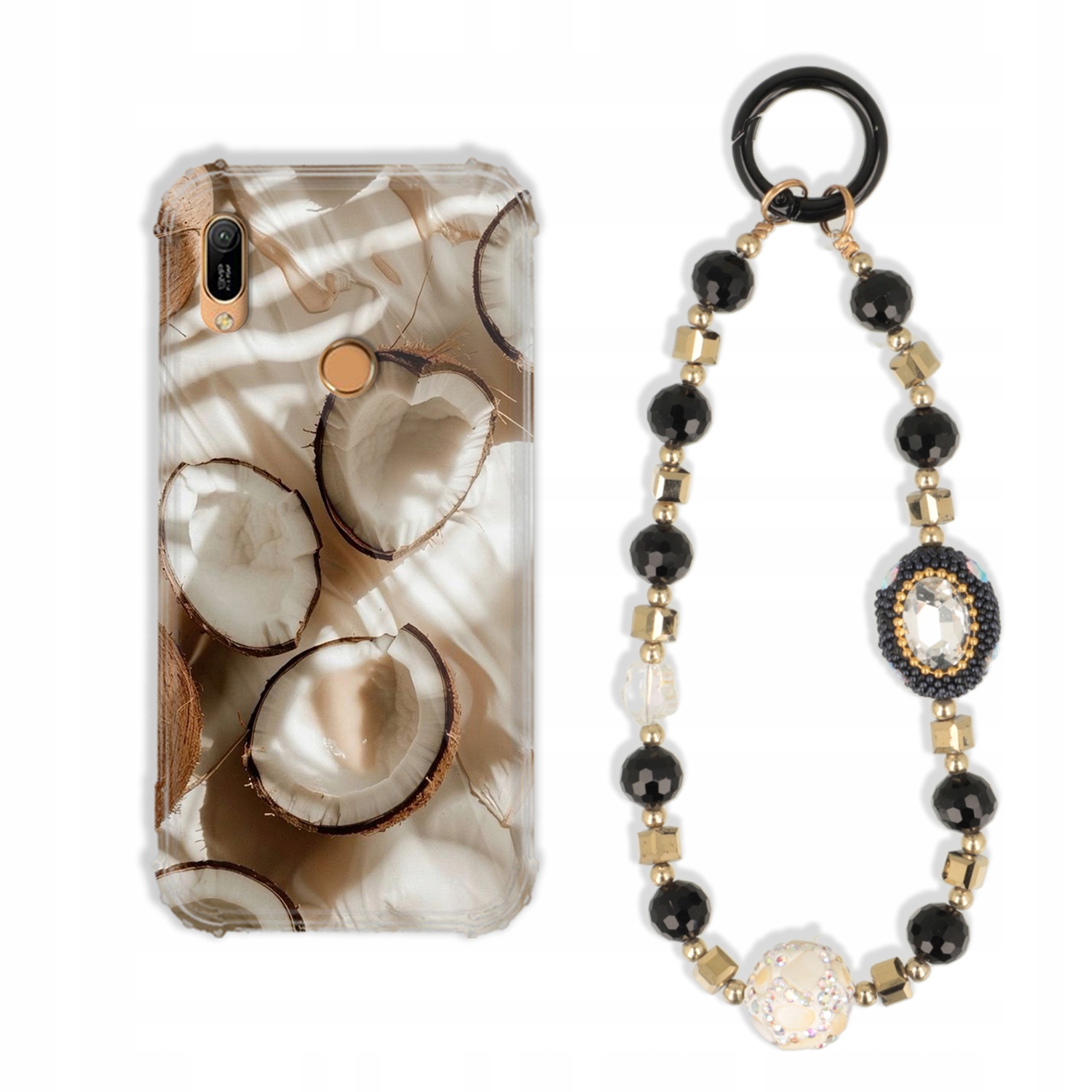 Puzdro Pre Huawei Y6 Prime 2019 Antishock Zirkóny Čierno Zlaté|pevné|pevné