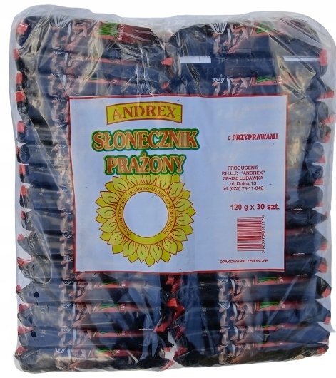Levně Slunečnice pražená s Kořením Andrex 30 x 120 g