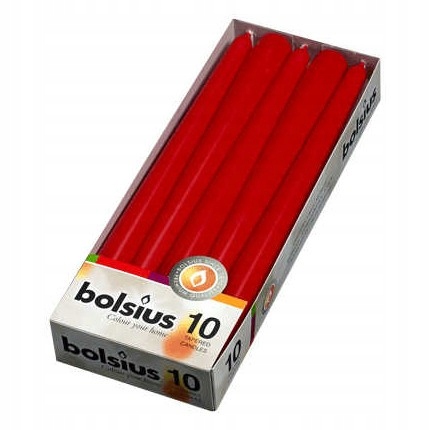 

Świece Bolsius Szpica 10szt. czerwone