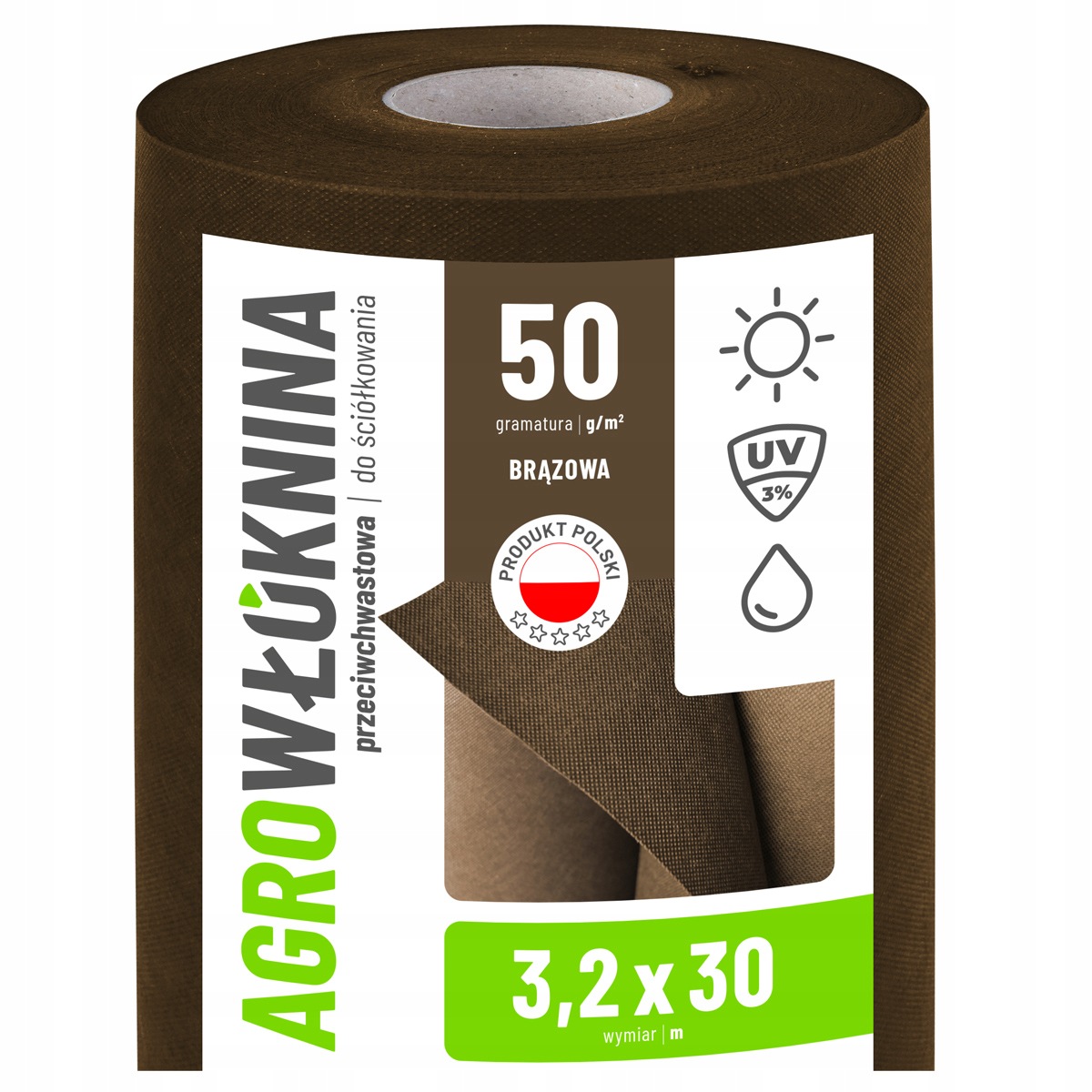 Agrotextilie Hnědá 50 g/m2 Uv 3,2 m x 30 m Gf Agro