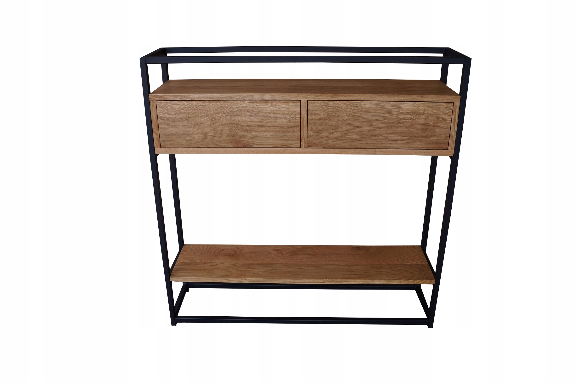 KONSOLA LOFT 100 CM LITY DĄB Z PÓŁKĄ SZUFLADY Głębokość mebla 25 cm