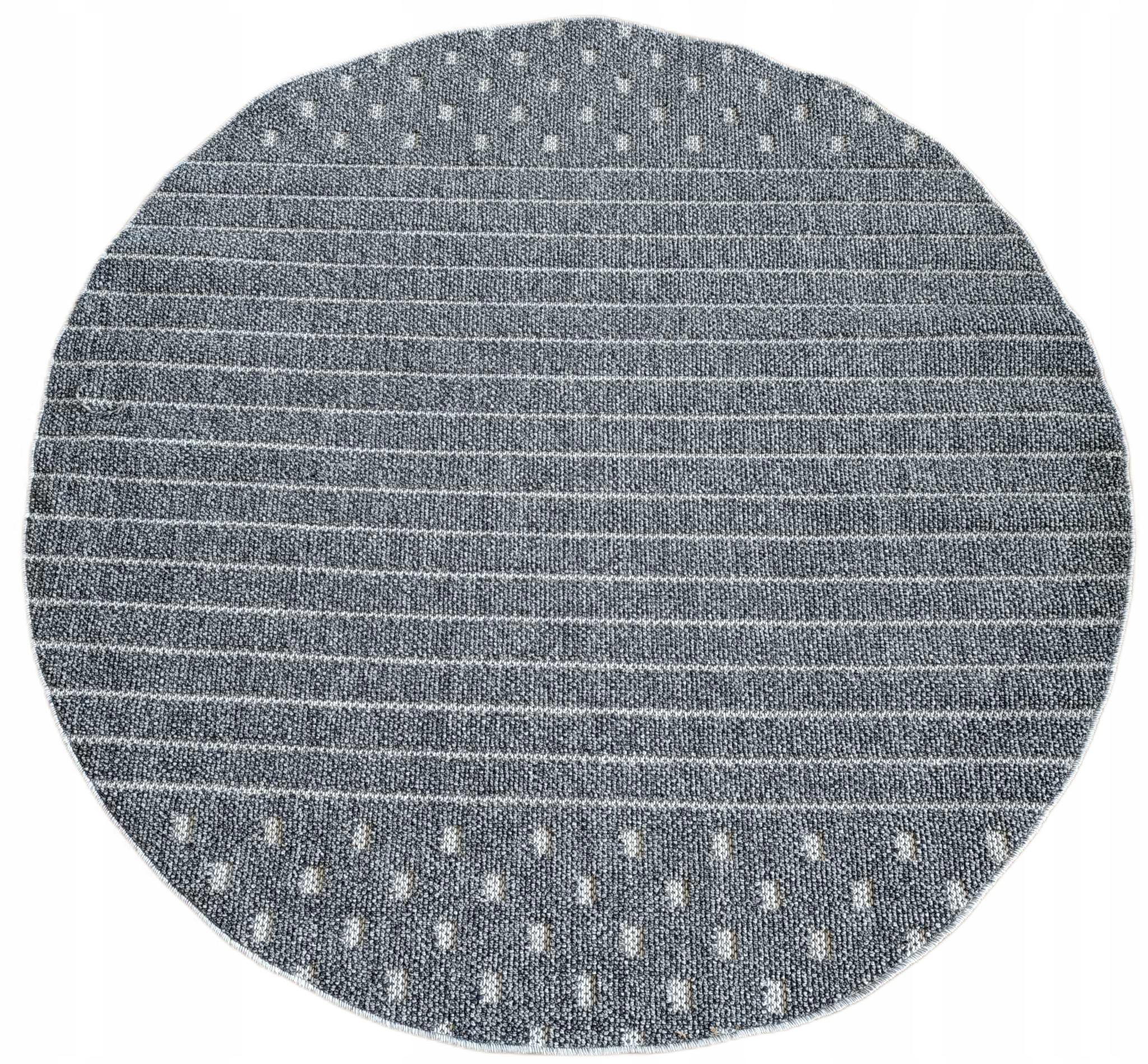 Okrúhly koberec 160 cm, šnúrkový, plochý, vonkajší, vnútorný