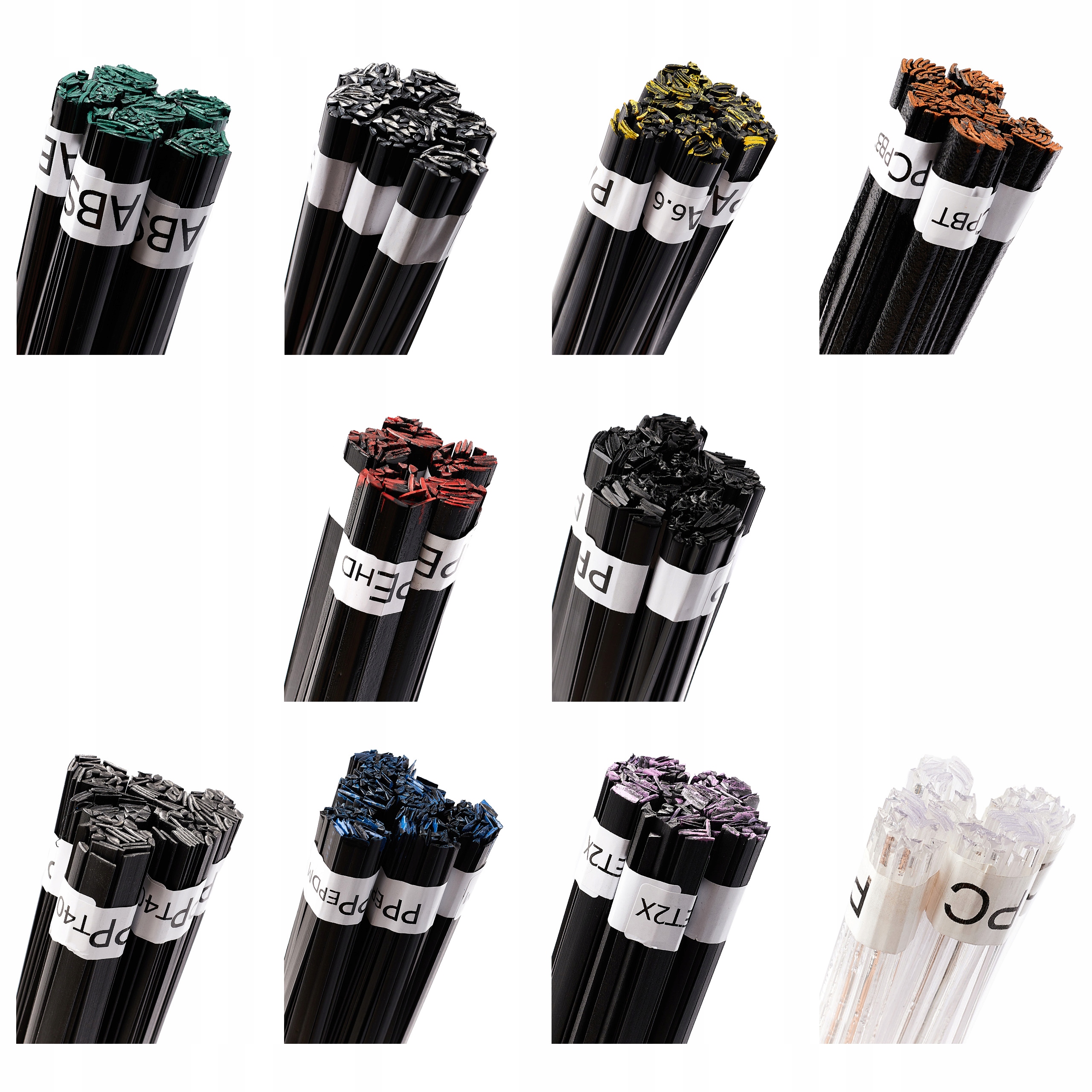 Sada Nejdůležitějších Pojiv Pro Svařování Plastů 1KG MIX 10X100G Techrebal