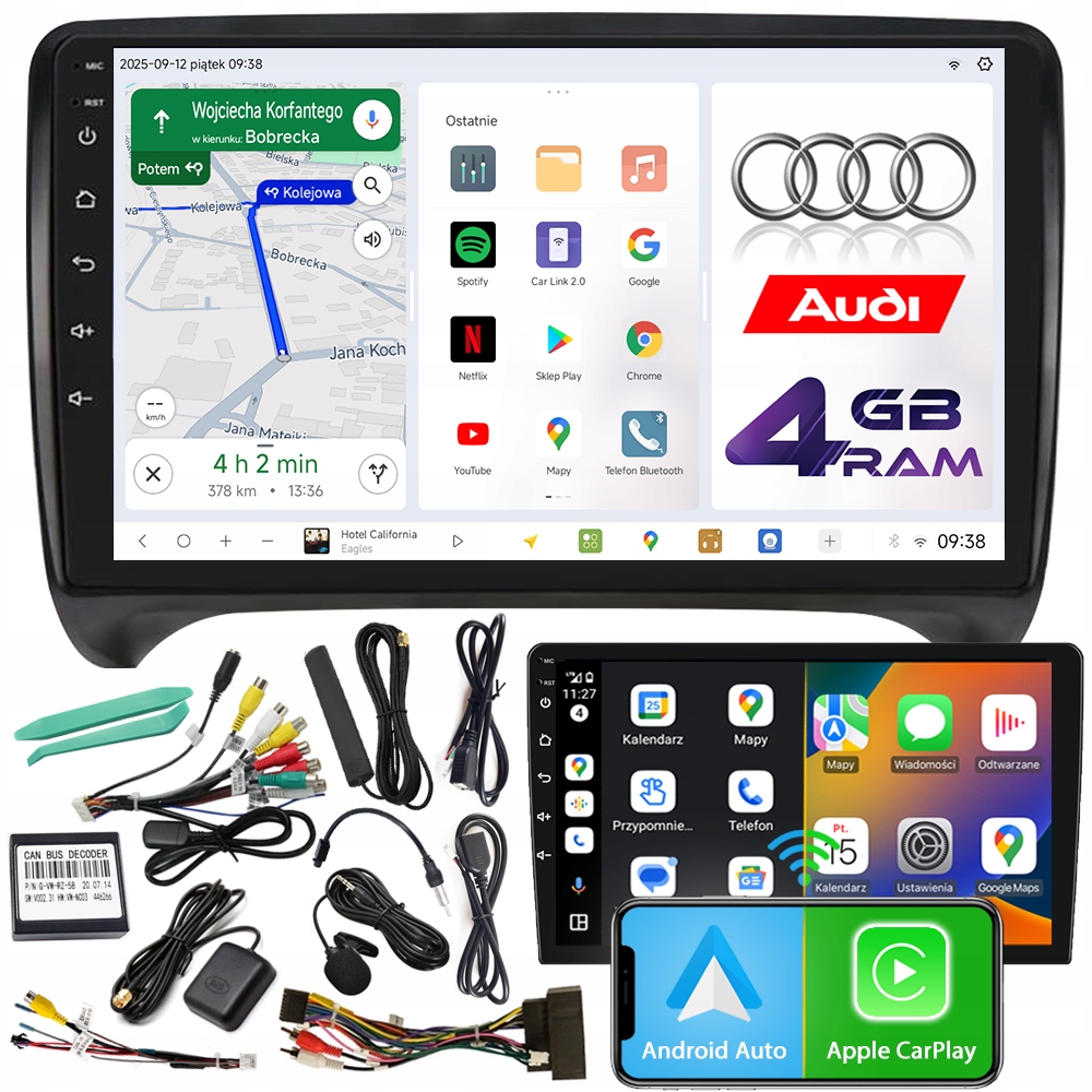 Autorádio Ncs D9 Audi Tt 8J 2006-2013 Android Navigace 4GB Lte