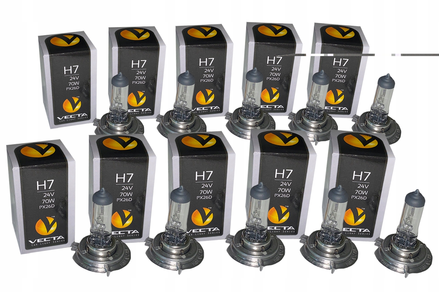 

10 X Żarówka H7 24V 70W Vecta