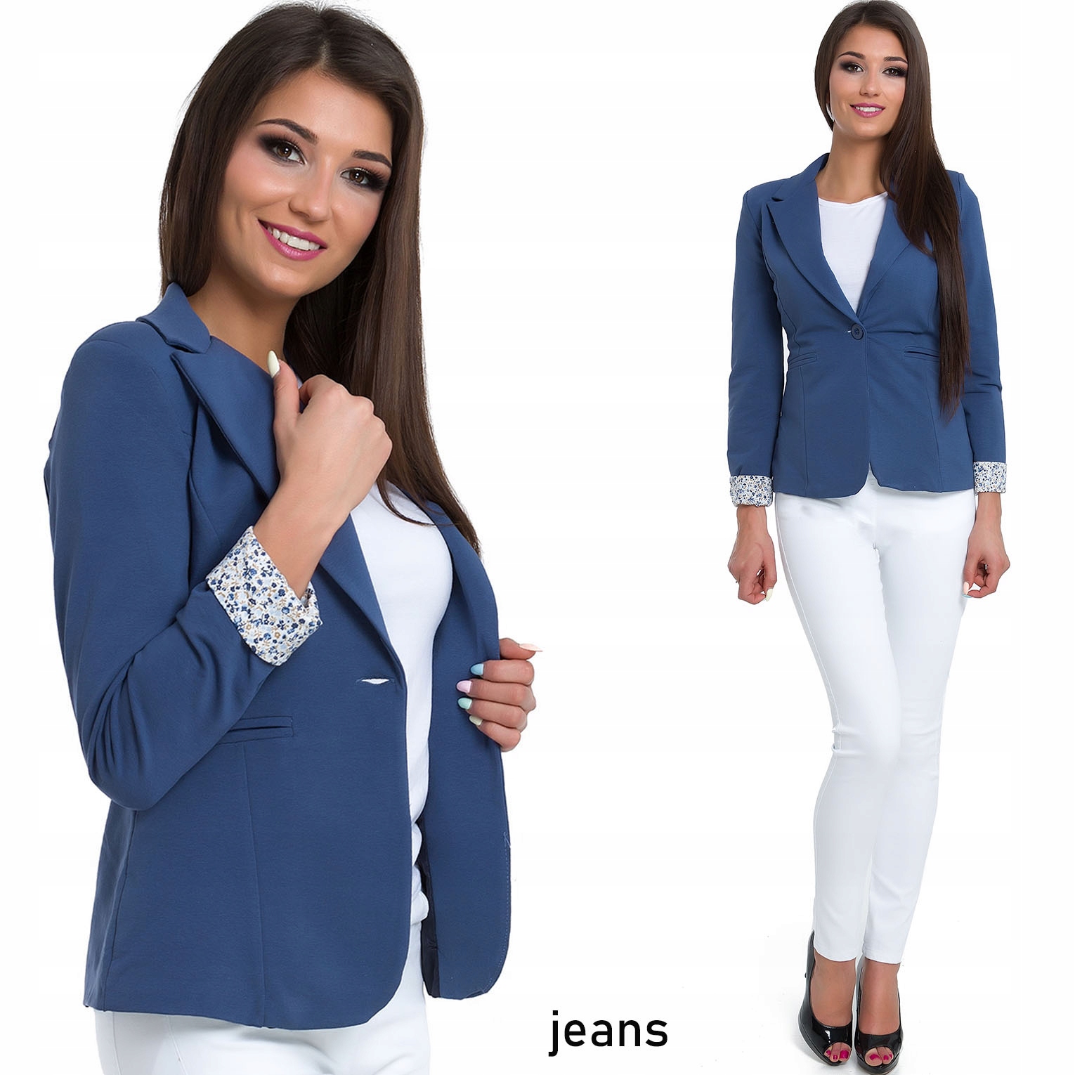 723_KLASYCZNA Bawełniana Marynarka KOLORY_L/40