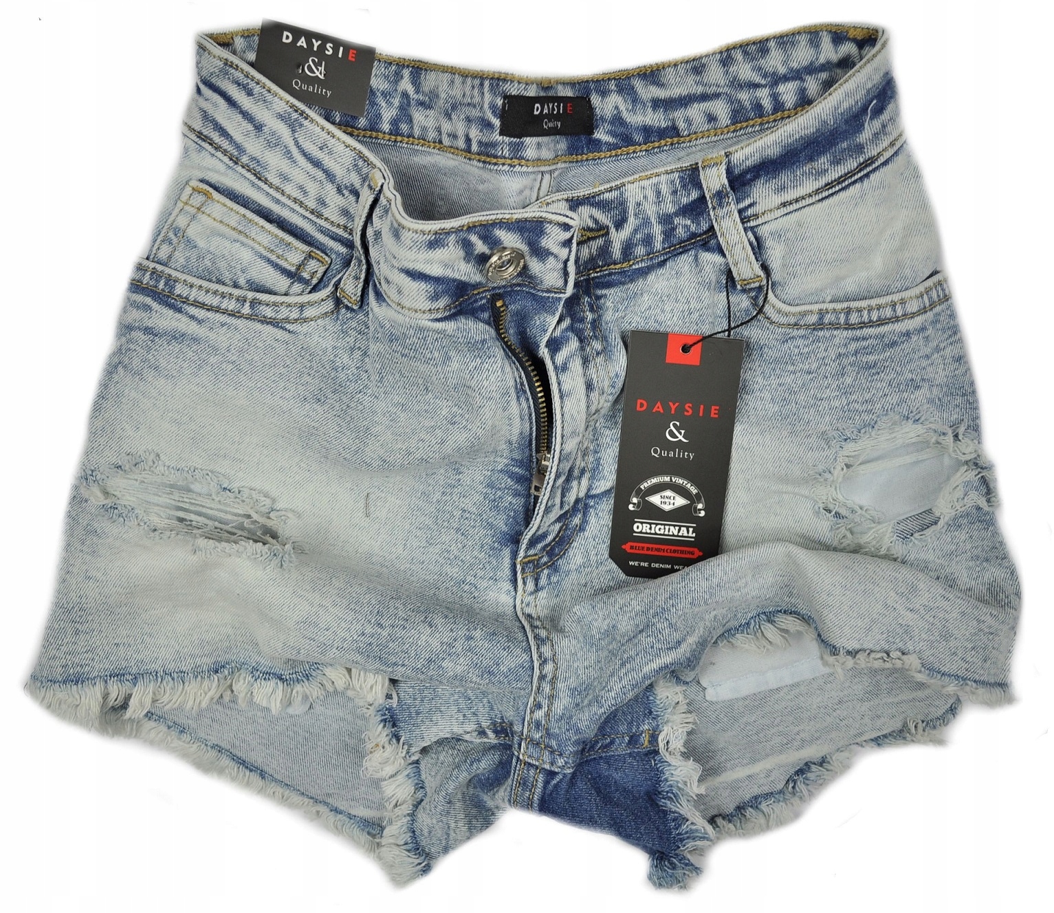 

Krótkie spodenki damskie szorty jeansowe MK21 r M