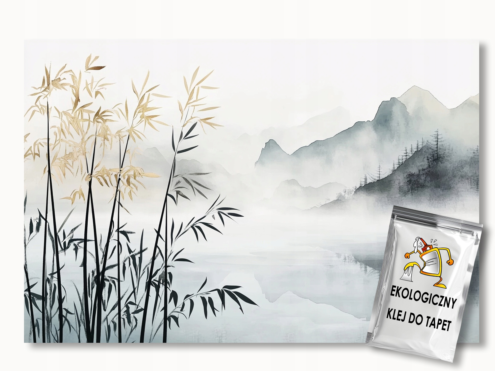 Fototapeta Flizelina Asie Čína Japonsko Bambus Jezero Hory 250x175 110g
