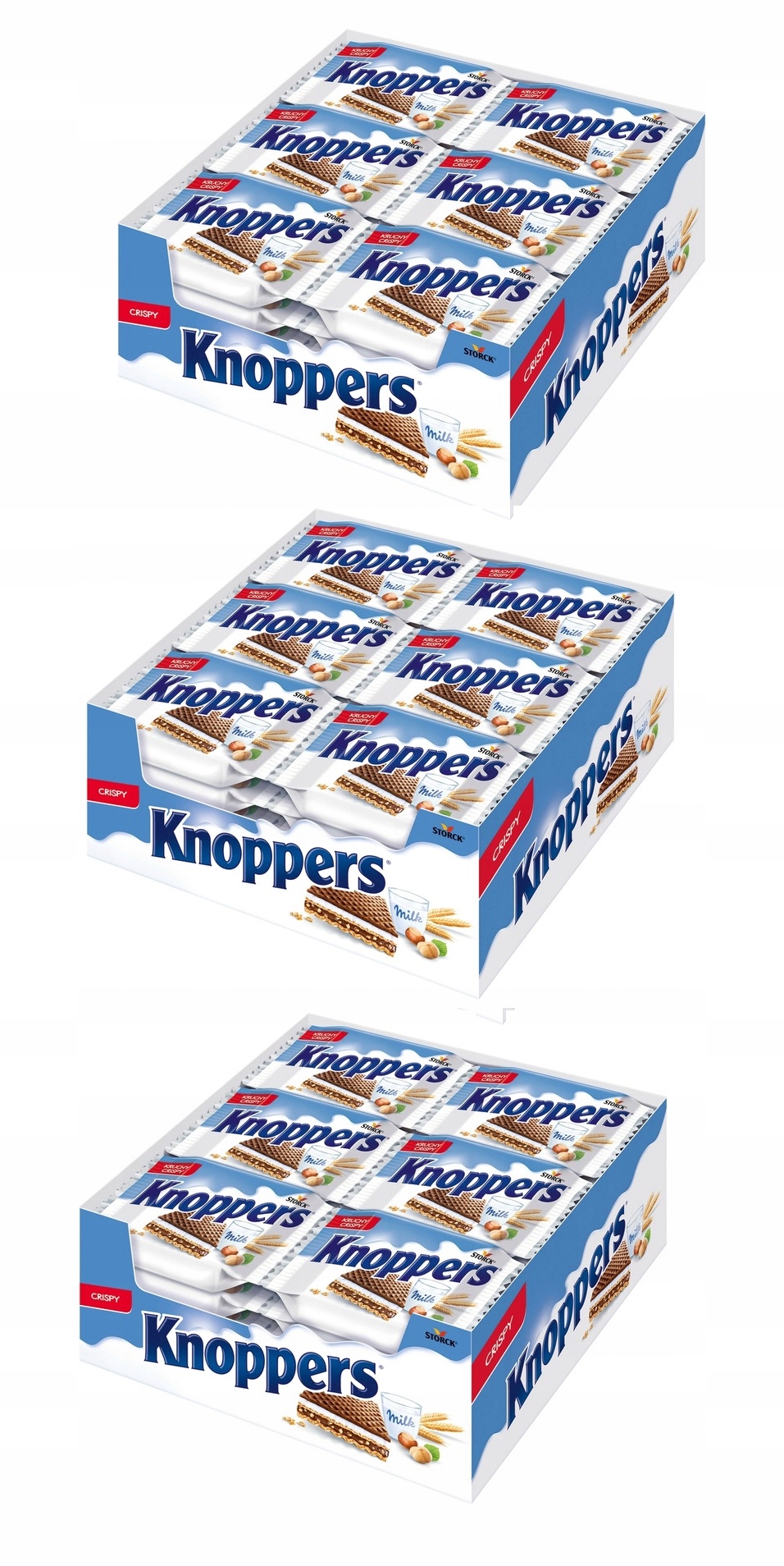 Knoppers Wafle z kremem Orzechowym x 72 Sztuki