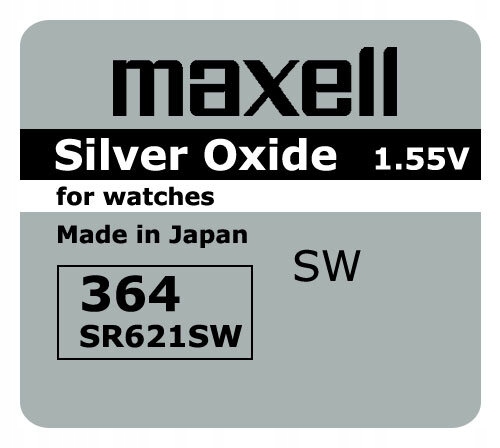 

Bateria srebrowa Maxell 364 363 621 V364 GP364 AG1