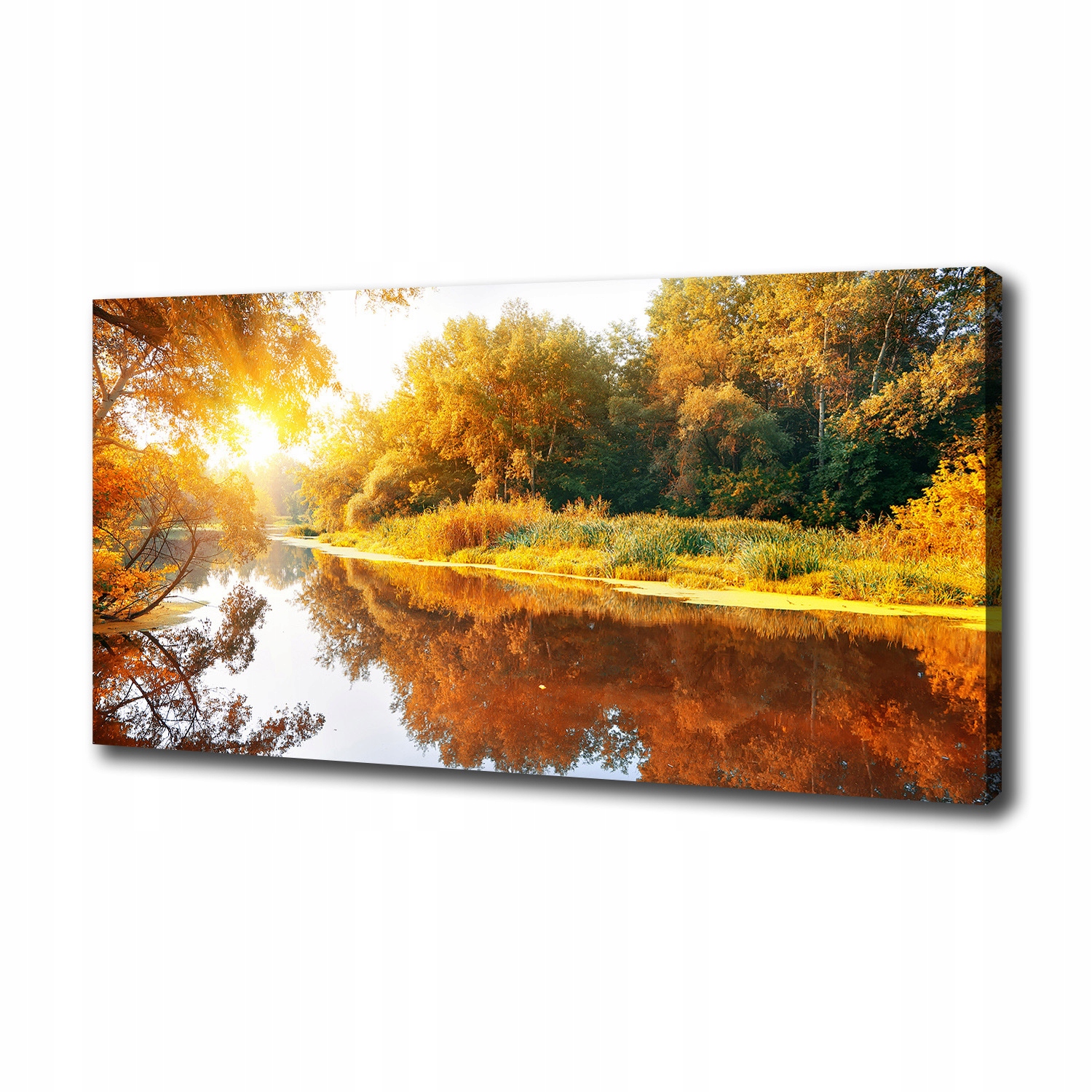 Fotoobraz obraz na plátně Řeka na podzim 100x50 cm