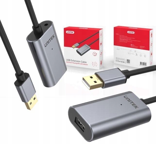 

Przedłużacz Usb 2.0 Wzmacniacz Sygnału Unitek 20m