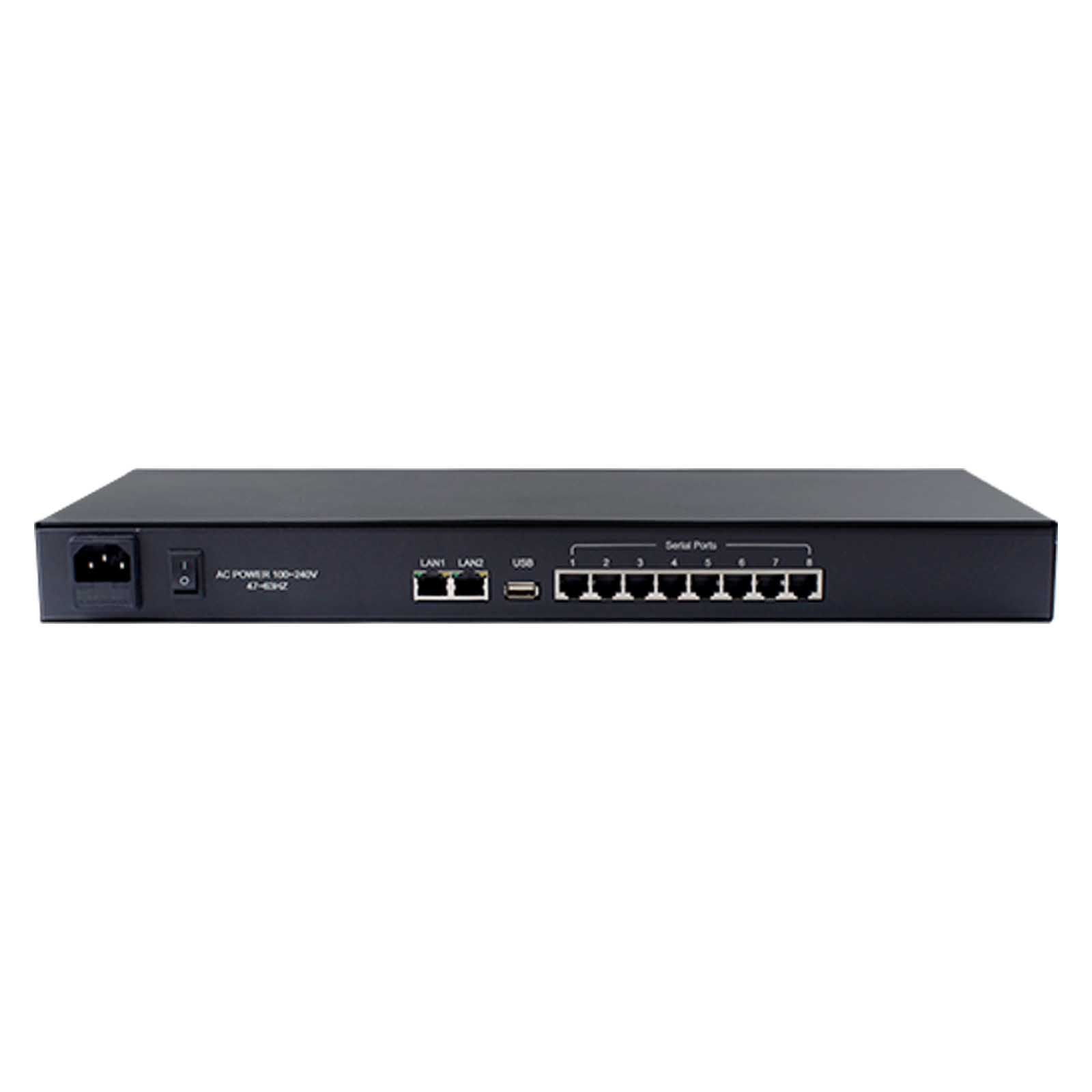 USR-N668 konwerter RS232/422/485 na Ethernet, 8x portów, rack case