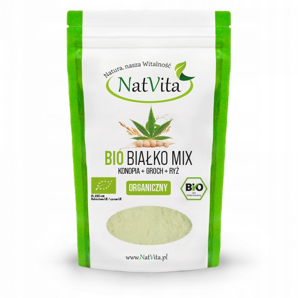 

Białkowy Mix Bio: konopia groch ryż NatVita