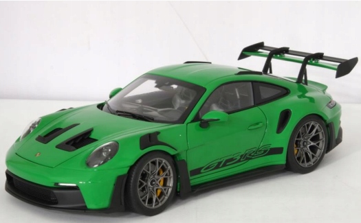 Modelik Porsche 911 GT3 RS 992 1:18 pythongrün
