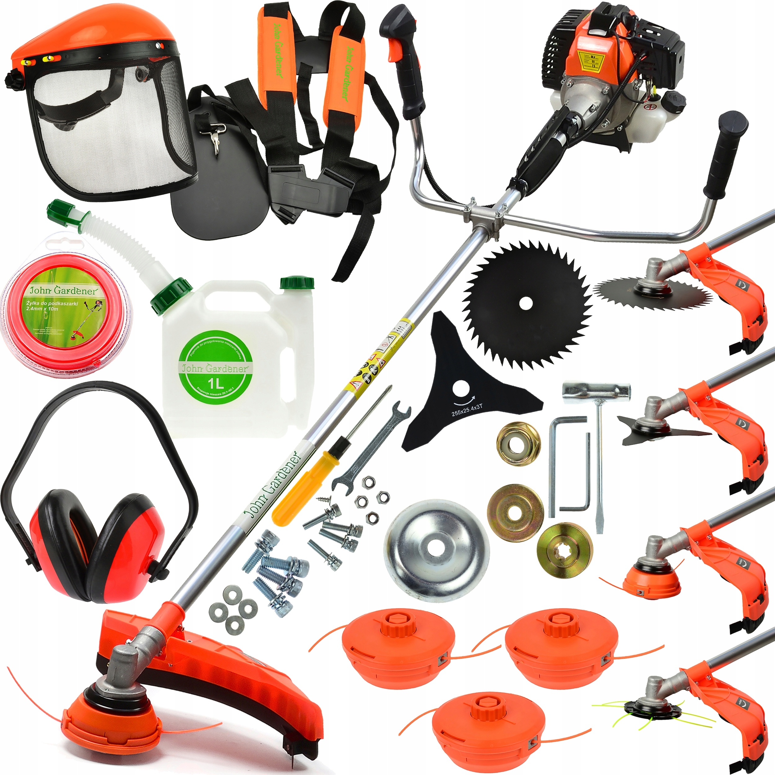 KOSA SPALINOWA 6.0KM John GARDENER PODKASZARKA WYKASZARKA KOMPLET AKCESORIA